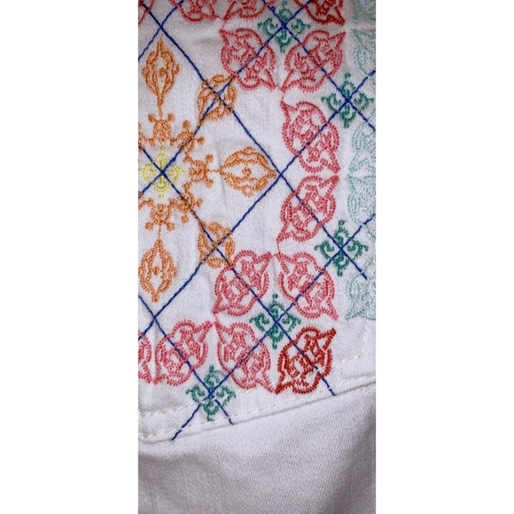 Vintage America NWT16/33  Denim Embroidery Pockets Weekend Crop denim jeans - Picture 6 of 10